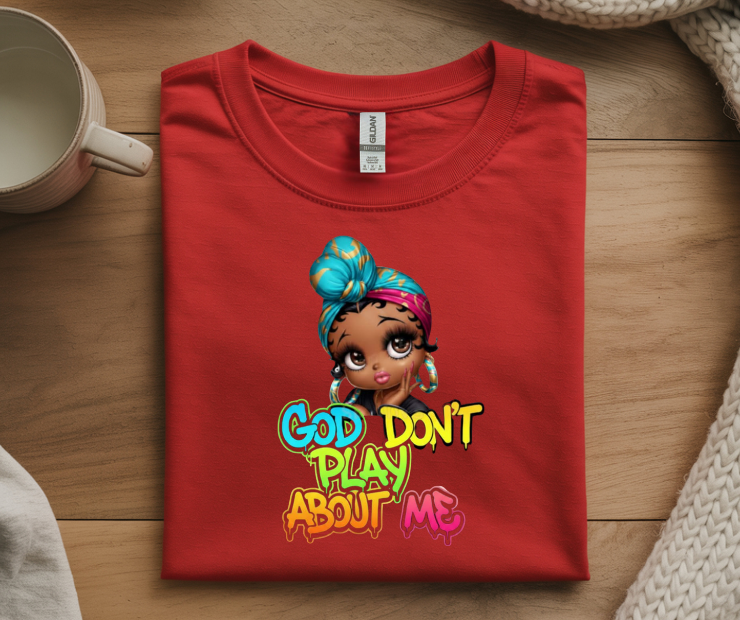 God Don’t Play About Me – Women’s T‑Shirt Faith‑Based Streetwear Christian Graphic Tee