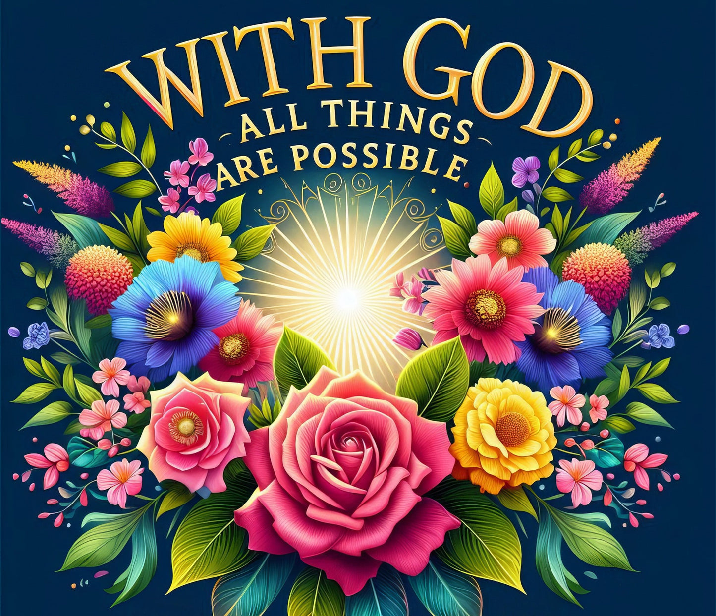 Matthew 19:26 Tumbler - With God All Things Are Possible