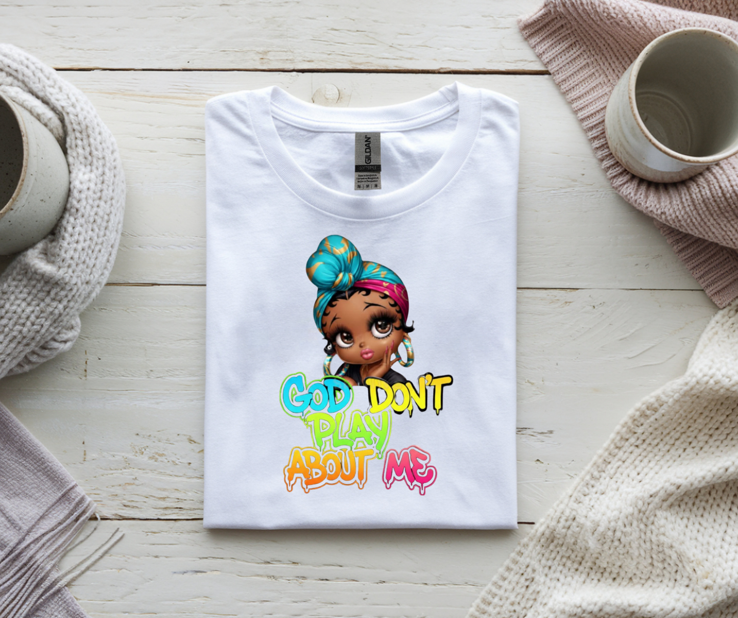 God Don’t Play About Me – Women’s T‑Shirt Faith‑Based Streetwear Christian Graphic Tee