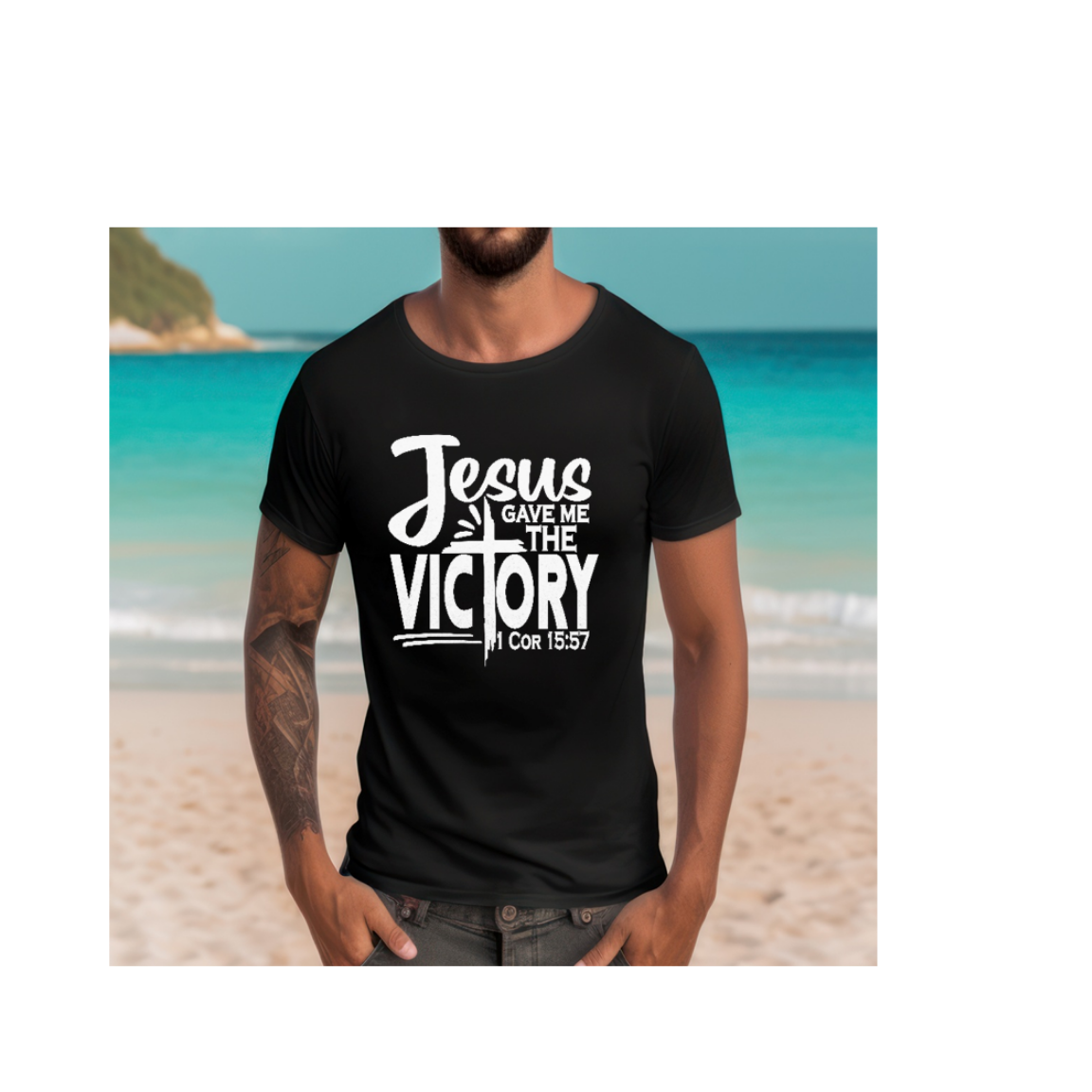 Jesus Gave Me the Victory Unisex Cotton Christian T‑Shirt