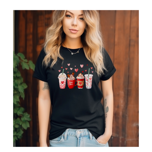 Cute Valentine’s Day Coffee Tee for Women