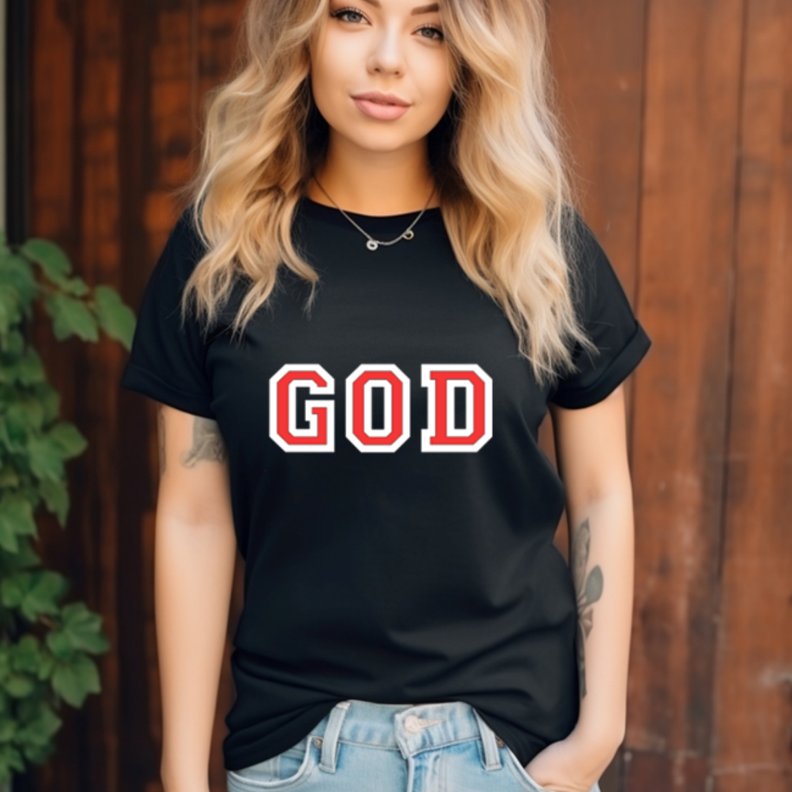 GOD Varsity Letter Tee