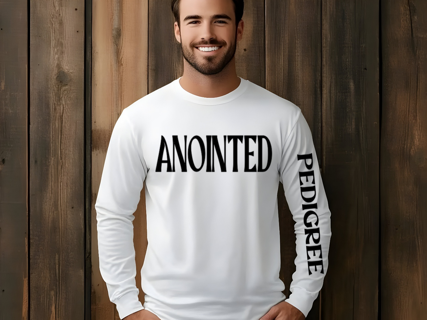 Faith-Based Long Sleeve “Anointed Pedigree" Christian Tee
