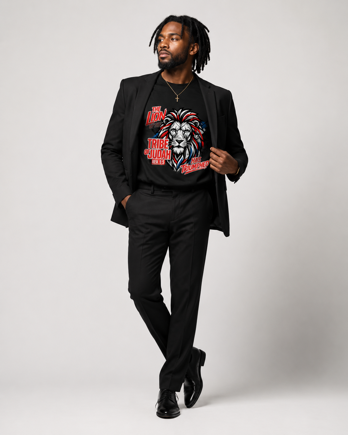 Lion of Judah Scripture T-Shirt | Revelation 5:5 Faith-Based Graphic Tee