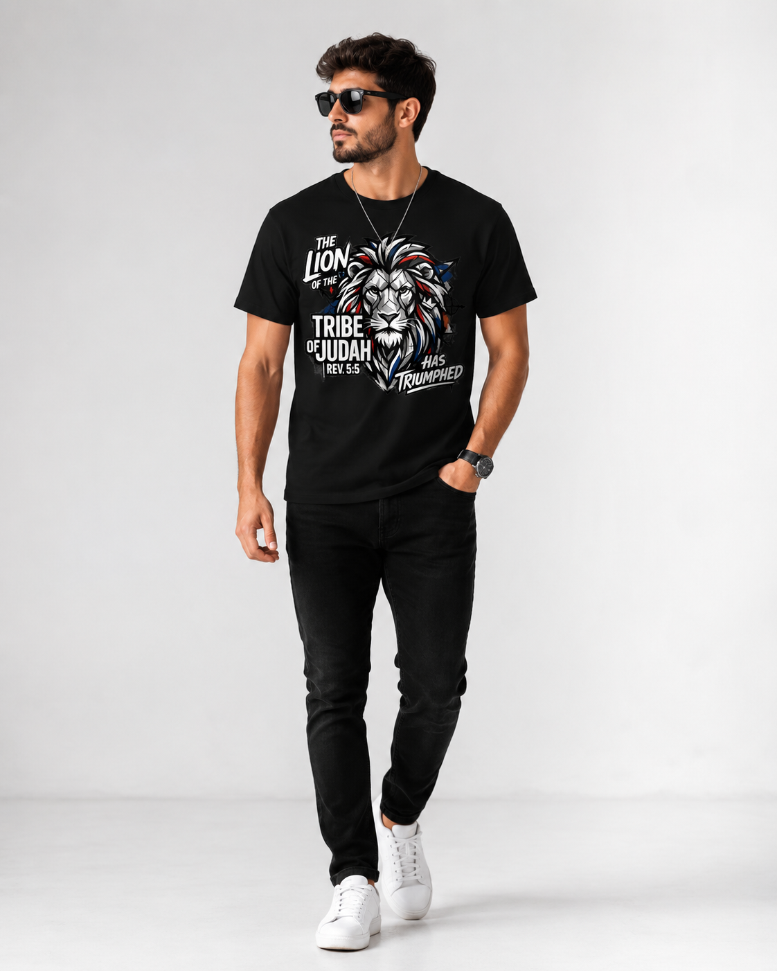 Lion of Judah Scripture T-Shirt | Revelation 5:5 Faith-Based Graphic Tee