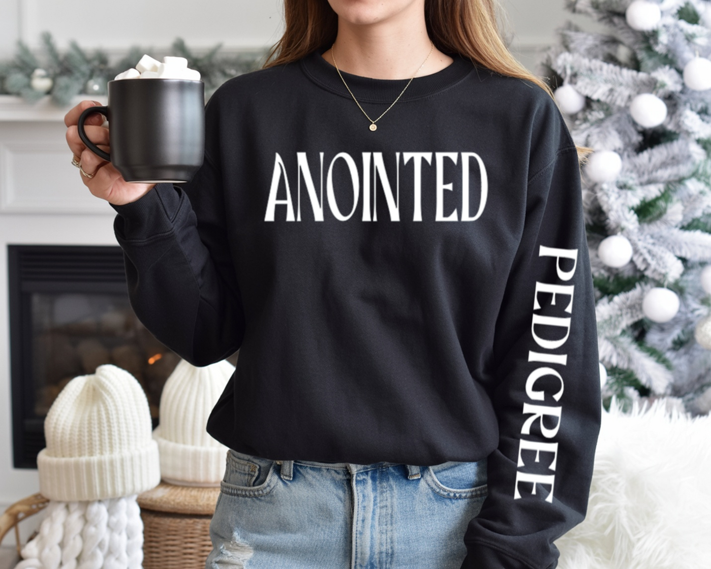 Faith-Based Long Sleeve “Anointed Pedigree" Christian Tee