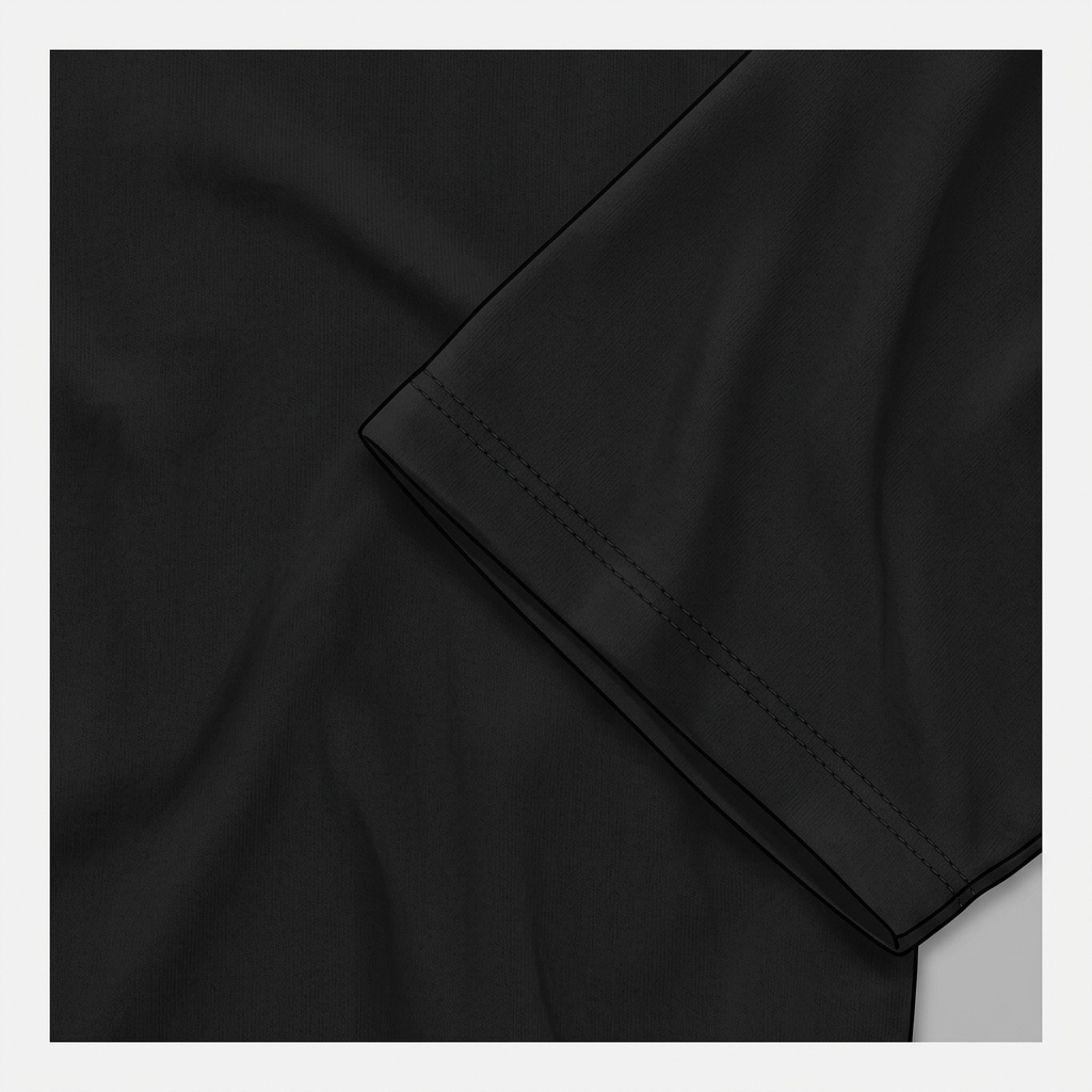 Black cotton fabric-detail mockup