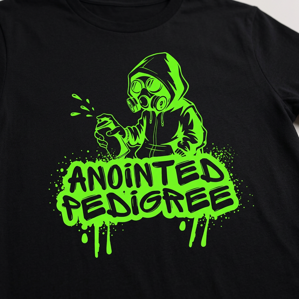 Anointed Pedigree Graffiti Tee Christian Streetwear Shirt for Men and Women