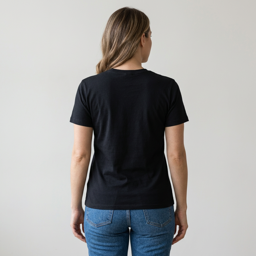 Streetwear tee on-model back mockup