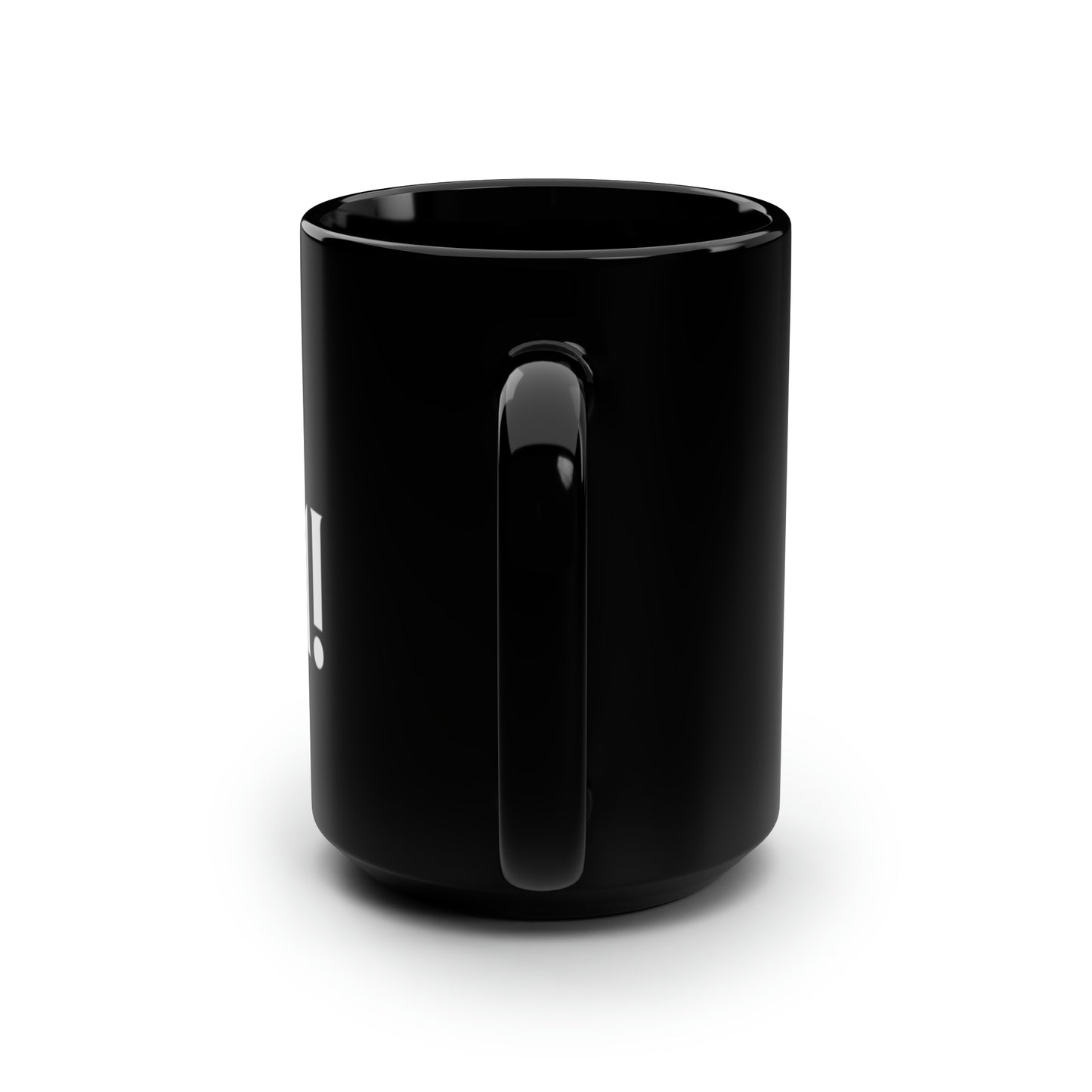 Trust God Black Mug, 15oz, Left-Handed